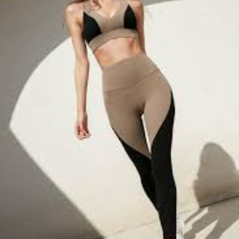 Tan and black Wiskii sportswear set